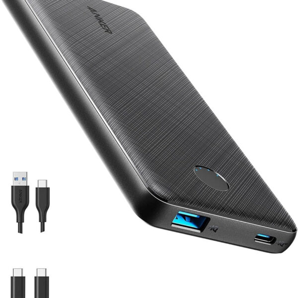 Pin sạc dự phòng 10000mAH Powercore Slim mỏng nhẹ 1 cổng A 1 Cổng C Công suát 22.5W Anker 523 A1245