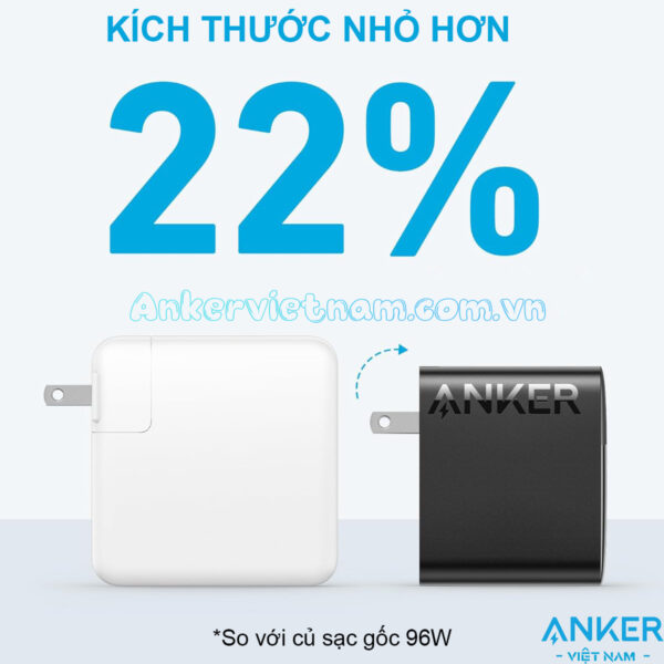Củ sạc nhanh 100W 1 Cổng C Anker317 B2672 Kèm Dây C to C 1.5M
