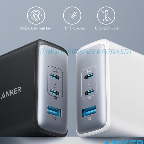 Bộ Sạc Nhanh 3 Cổng 100W 2C1A Anker 736 Nano II A2145 1 Củ sạc nhanh 3 Cổng 100W 2C1A Anker 736 Nano II A2145