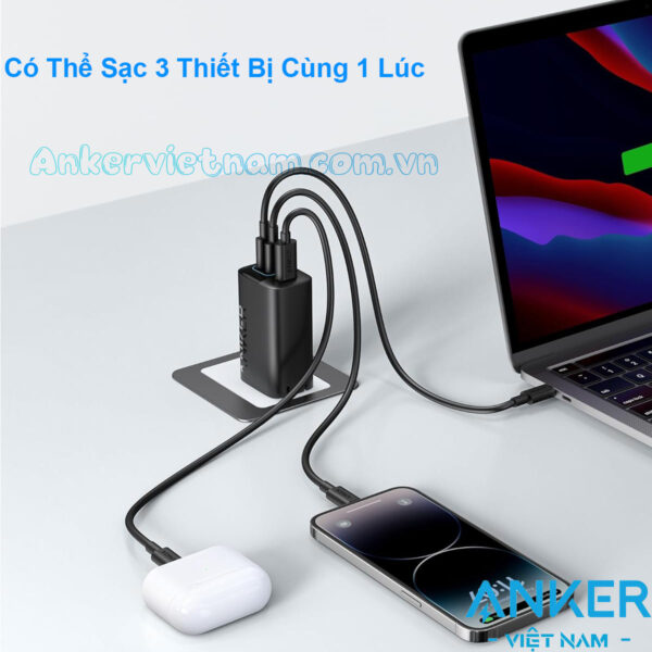 Củ Sạc Nhanh 67W 2C1A Anker 335 A2673 Kèm Dây Sạc C to C 1.5M