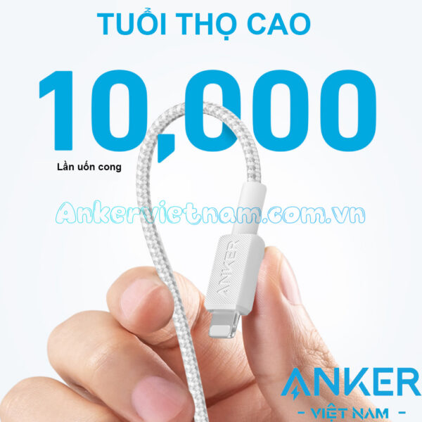 Cáp Sạc C to Lightning 60W Dây Bọc Nylon Anker 322 - A81B5 /A81B6 1 Cáp Sạc iPhone C to Lightning Anker 322 Bọc nylon A81B5
