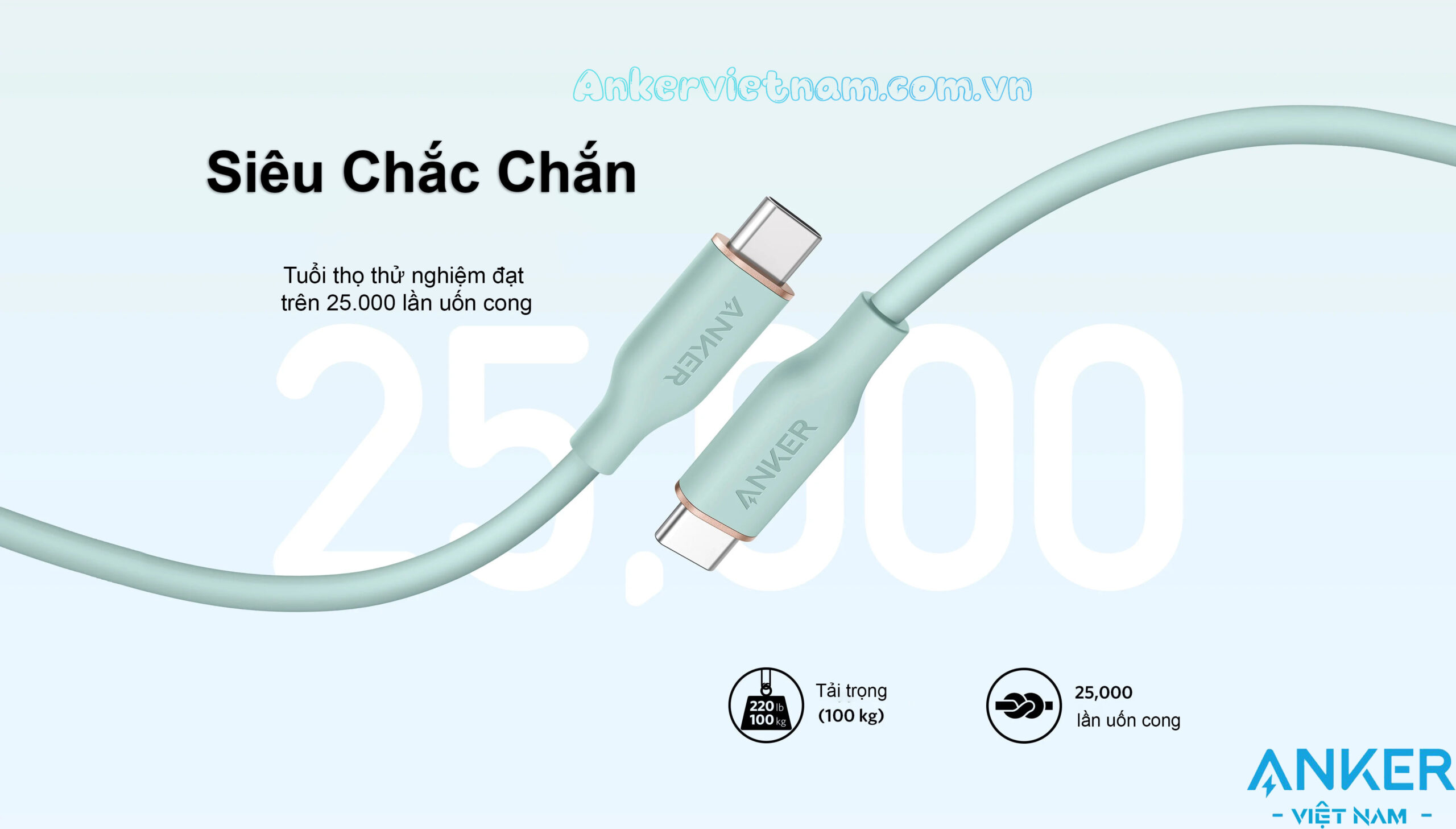 Cáp Sạc Nhanh USB C To USB C Công Suất 100W Anker Powerline III Flow Thiết Kế Mềm Dẻo