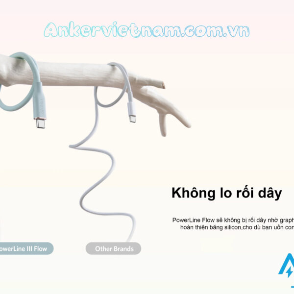 Cáp Sạc Nhanh USB C To USB C Công Suất 100W Anker Powerline III Flow Thiết Kế Mềm Dẻo