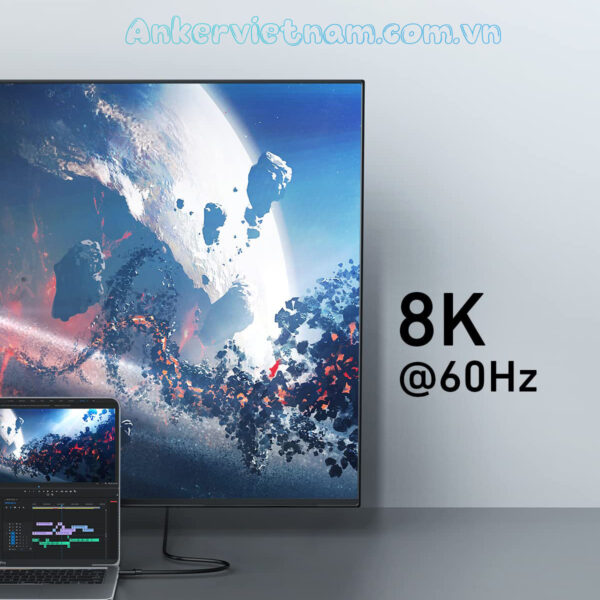 Cáp USB 4 Dài 1M Hỗ Trợ 8K@60Hz, truyền dữ liệu 40Gbps, sạc 240W Anker 515 A8487