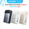 Củ Sạc GaN Prime Kiêm Sạc Dự PHòng Powerbank 10000mAh Công suất 65W Anker 733 A1651