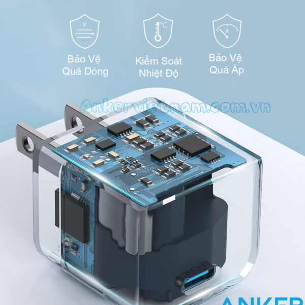 Củ Sạc Nhanh 20W Anker 312 PowerPort III 1C_A2149 2 Bộ Sạc Nhanh 20W USB-C Anker 312 Powerport III_A2149