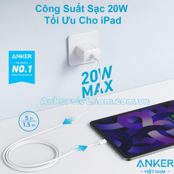 Củ Sạc Nhanh 20W USB-C Anker 2347