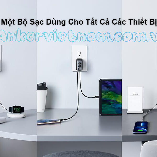 Củ sạc 65W Anker 726 PowerPort III 2C A2666 9 Củ Sạc Nhanh 65W 2 Cổng C Anker 736 Powerport III A2666