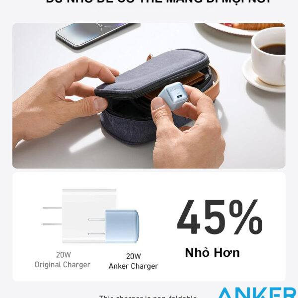 Củ Sạc Nhanh USB-C 20W Anker 511 Nano Pro A2637
