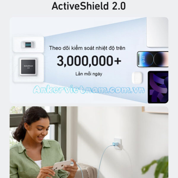 Củ Sạc Nhanh 30W 1 Cổng USB C Anker 511 Nano 3 A2147