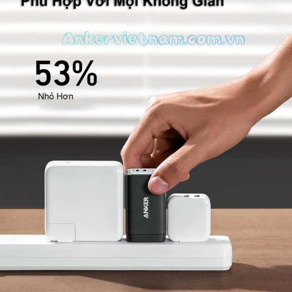 Củ sạc nhanh 65W Anker 735 PowerPort III 2C1A A2667 7 Củ Sạc Nhanh 2C1A 65W Anker 735 Powerport III A2667