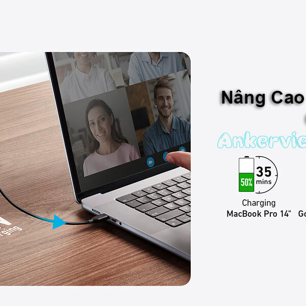 Củ sạc nhanh 65W Anker 735 PowerPort III 2C1A A2667 8 Củ Sạc Nhanh 2C1A 65W Anker 735 Powerport III A2667