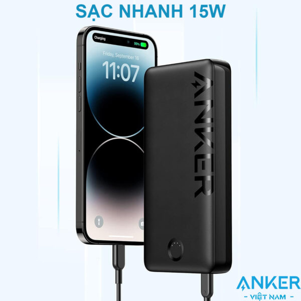 Sạc dự phòng 20000mAh Anker 325 Powercore II sạc nhanh 15W_A1286