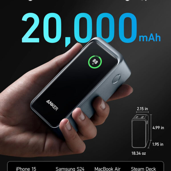 Sạc dự phòng 20000mAh 2C1A Sạc Nhanh 100W Anker 735 A1336