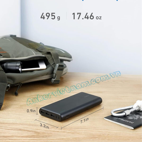 Pin dự phòng 26800mAh 3 Cổng USB 30W 2 Cổng Đầu Vào USB-C Anker A1277 3 Pin Sạc dự phòng 26800mAh Anker 337 A1277
