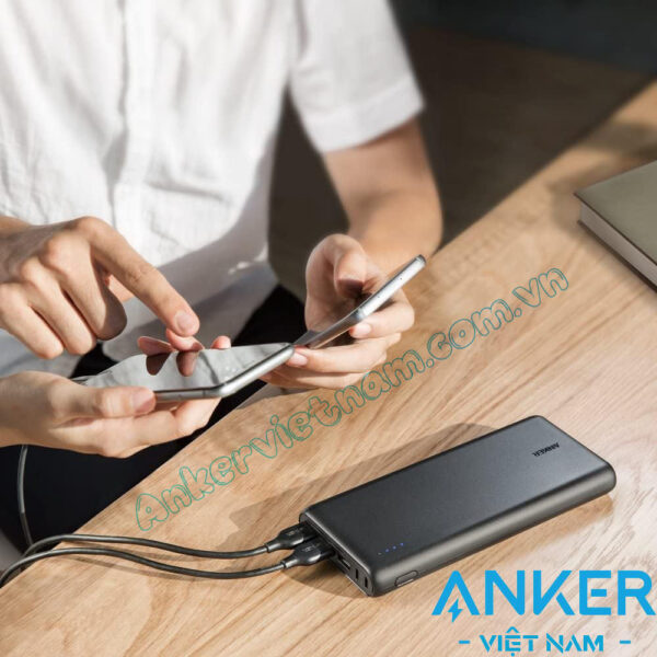 Pin dự phòng 26800mAh 3 Cổng USB 30W 2 Cổng Đầu Vào USB-C Anker A1277 5 Pin Sạc dự phòng 26800mAh Anker 337 A1277