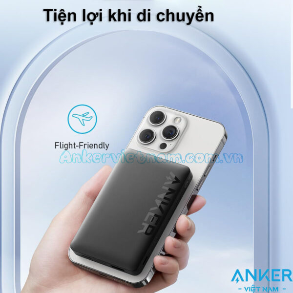 Pin sạc dự phòng không dây từ tính 10000mAh Anker 334 Powercore 1A1C 7.5W A1642