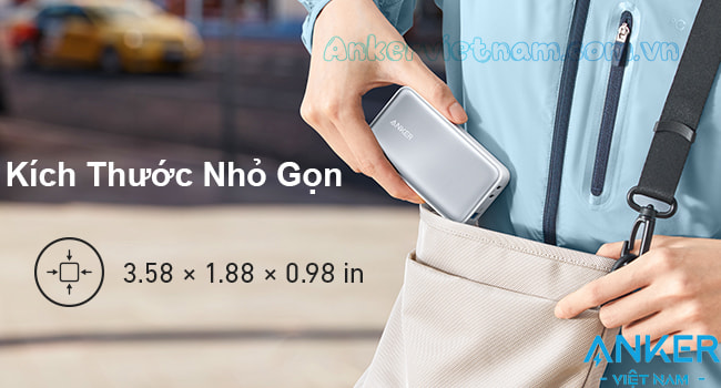 Pin sạc dự phòng dung lượng 10000mAh 2C1A 30W Anker 533_A1256