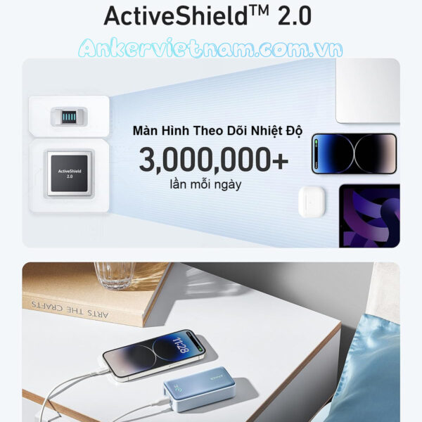 Pin sạc dự phòng dung lượng 10000mAh 2C1A 30W Anker 533_A1256