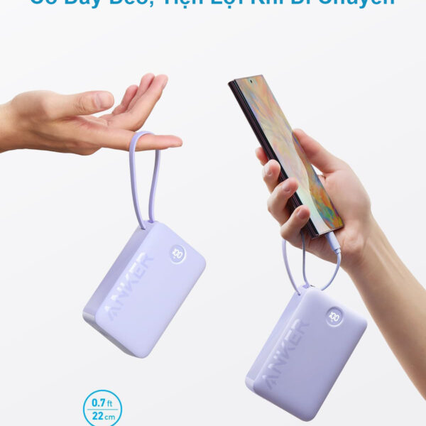 Sạc Dự Phòng 20000mAh Anker 335 1C1A 22.5W_A1647 6 Pin Dự Phòng 20000mAh Anker 335 1 Cổng USB A 1 CỔng USB C Công suất 22.5W A1647