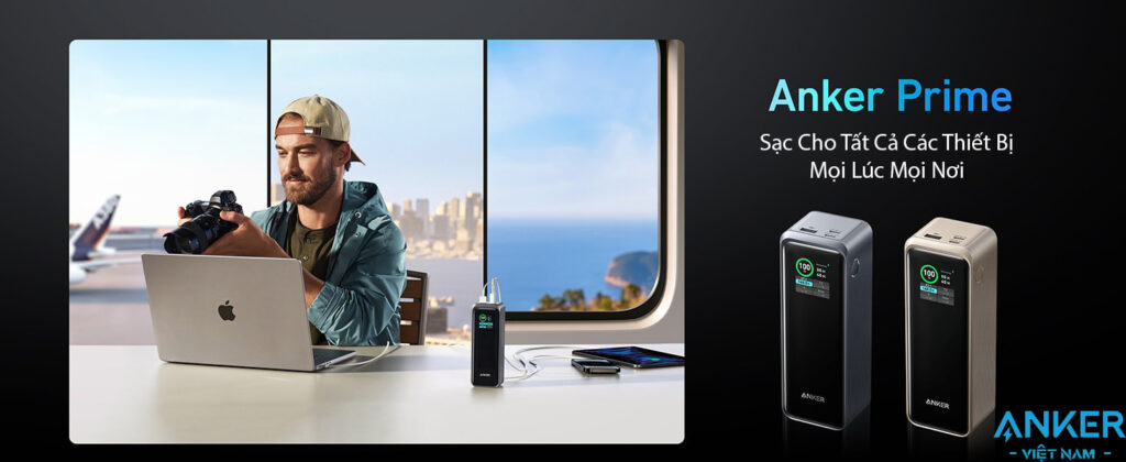 Pin Sạc Dự Phòng Anker Prime 27650mAh Công Suất 250W 2C1A PD140W A1340
