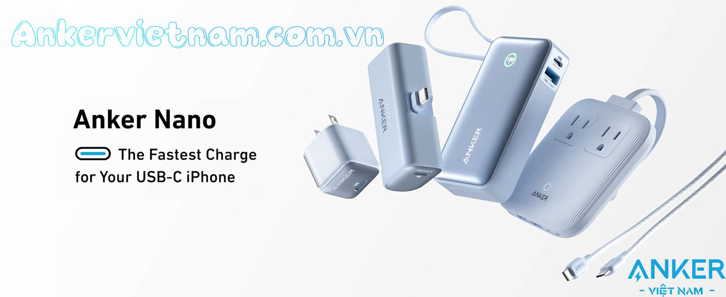 Anker Nano 1A1C 30W_Sạc dự phòng 10000mAh Kèm Dây USB-C_A1259