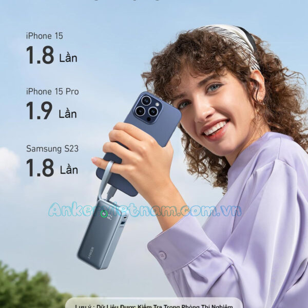 Anker Nano 1A1C 30W_Sạc dự phòng 10000mAh Kèm Dây USB-C_A1259