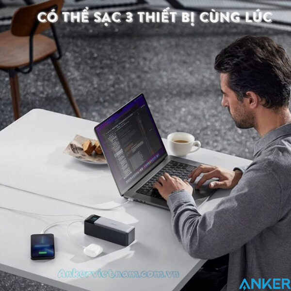 Pin Dự Phòng 2 Cổng C 12000mAh Anker Prime 723 Công Suất 130W Màn hình smart Displayport A1335