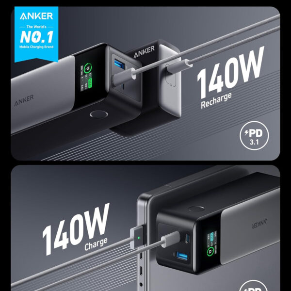Pin dự phòng 24000mAh 1A1C Sạc Nhanh 140W Anker 737 Powercore A1289