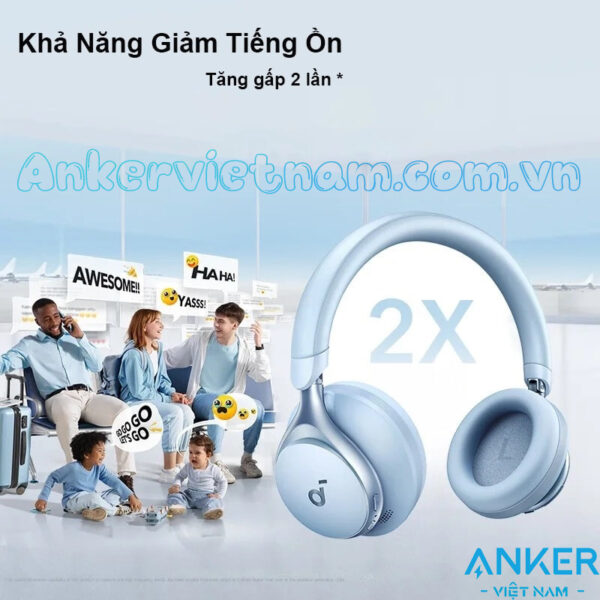 Tai nghe chụp tai bluetooth 5.3 Anker Soundcore Space One A3035