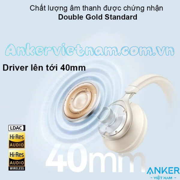 Tai nghe chụp tai bluetooth 5.3 Anker Soundcore Space One A3035