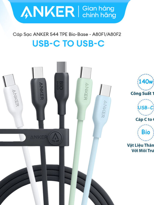 Anker 544 Cáp Sạc Nhanh C to C 140W (Bio-Based)