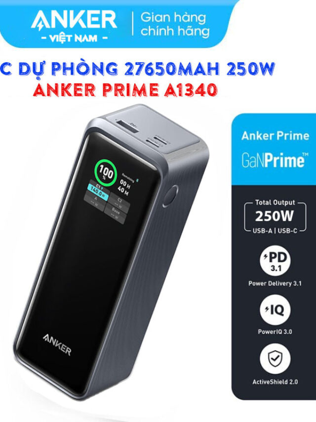 Sạc Dự Phòng 27650mAh Anker Prime Power Bank A1340 250W 2C1A