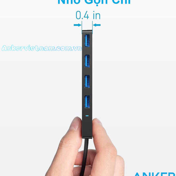 Bộ Chia USB-C Sang 4 Cổng USB 3.0 5Gbps Anker A8309 ( Không Hỗ Trợ Sạc, Cáp Dài 70cm ) 4 Bộ Chia Cổng USB-C Sang 4 Cổng USB 3.0 Anker A8309
