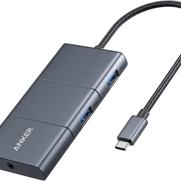 HUB USB-C Sang HDMI 4K+ 2 Cổng USB 10Gbps + 1 Audio 3.5mm + 1 SD Card + PD 100W Anker A8366