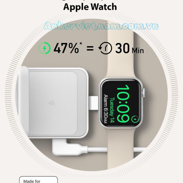 Bộ Sạc Không Dây MagGo Qi2.0 3 Trong 1 Từ Tính 15W Anker B2557