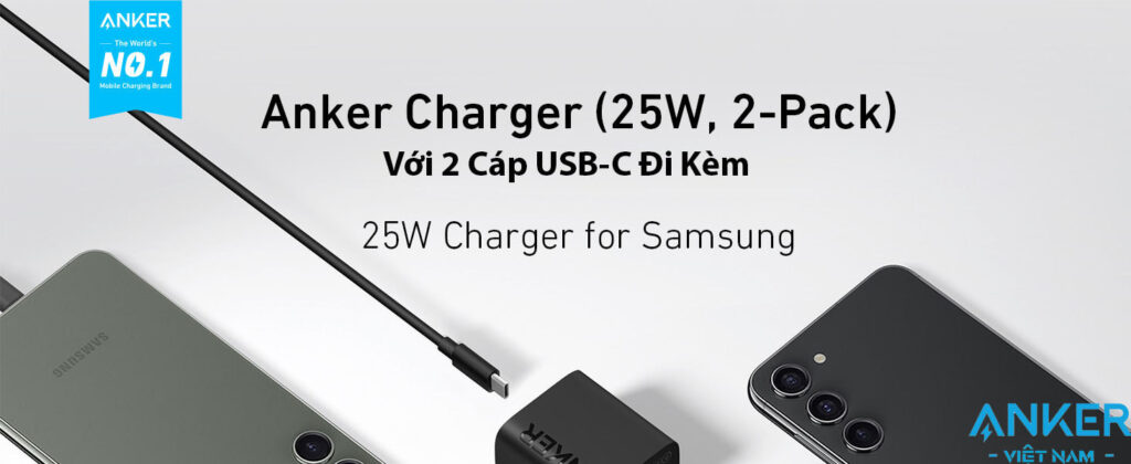 Củ Sạc USB-C 25W Hỗ Trợ Sạc Nhanh Anker A2652