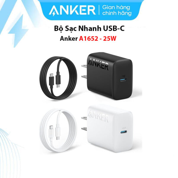 Củ Sạc USB-C 25W Hỗ Trợ Sạc Nhanh Anker A2652