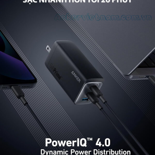 Bộ Sạc Nhanh 120W Anker 737 GaNPrime 2C1A A2148