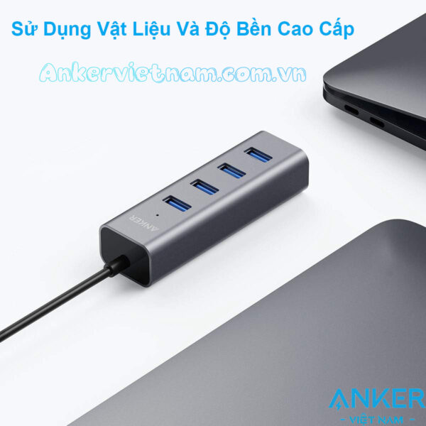 Bộ Chia Cổng USB Type C Sang 4 Cổng USB 3.0 Tốc Độ 5Gbps Anker A8305