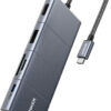 Hub USB-C-11 in 1 Hỗ Trợ Xuất 2 Màn Hình HDMI và Displayport Cùng Lúc, Kèm 2 cổng USB 2.0 , 1 cổng 3.0, 1 Cổng Ethernet Tốc độ 1Gbps, 1 Cổng Audio, 1 Cổng SD+TF + PD100W Anker 565-A8385