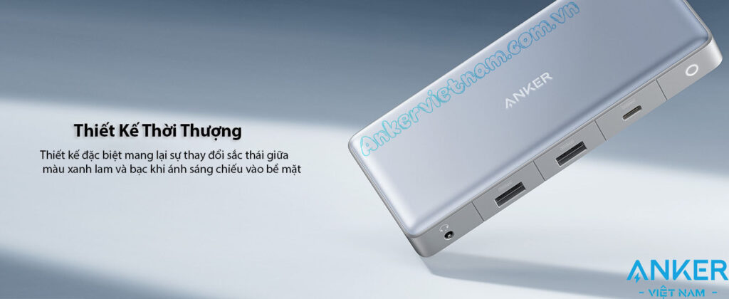Hub USB-C Hỗ Trợ Xuất 3 Màn Hình Cùng lúc 2xHDMI + 1x Displayport,1x-LAN-2x-USB-3.0-1x-USB-C1x-Audio-3.5mm-1x-SD-1x-TF-PD100W-Anker 575-A83A0