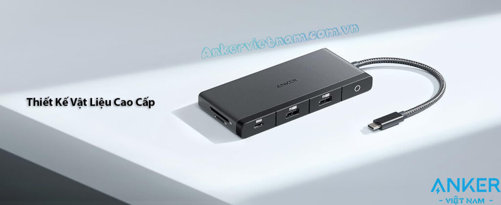 Hub USB Anker 552 Hỗ Trợ HDMI+2xUSB 2.0 +1x USB 3.0 + 1SD+ 1TF+ 1x USB-C+ 1x PD100W A8373