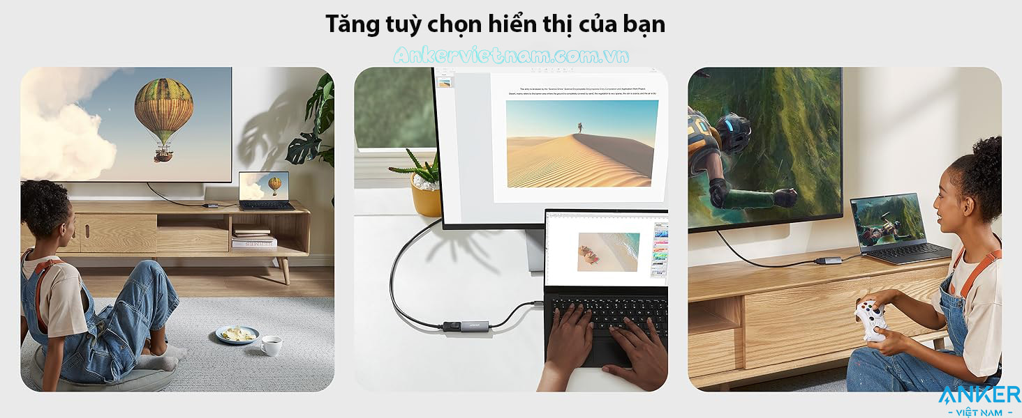 Cáp USB-C Sang HDMI 8K@60Hz 4K@144Hz Anker 518 A8317