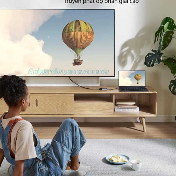 Cáp USB-C Sang HDMI 8K@60Hz 4K@144Hz Anker 518 A8317