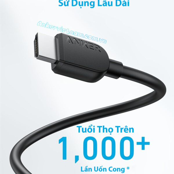 Dây Cáp HDMI 2.1 Hỗ Trợ 8K@60Hz , 4K@120Hz Anker A8742