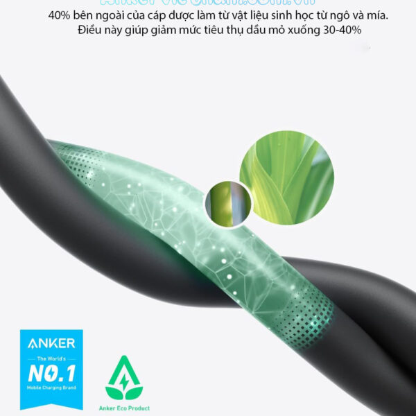 Cáp Sạc USB-C 2 Đầu USB4 Hỗ Trợ 4K@60Hz, truyền dữ liệu 20Gbps, Sạc 240W Anker A80N1