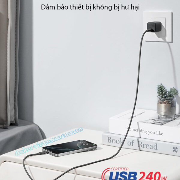 Dây Sạc 2 Đầu USB-C Công Suất 240W Anker A82E2