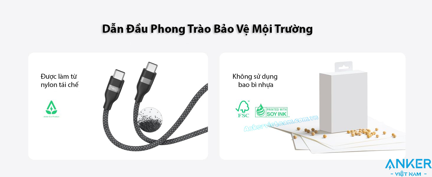 Dây Sạc 2 Đầu USB-C Công Suất 240W Anker A82E2