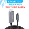 Cáp Chuyển USB-C Sanng HDMI 4K@60Hz Anker A8730